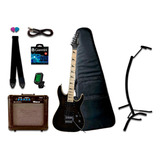 Guitarra Strinberg Sgs250 Sgs-250 Tbk Kit Luxo Amp Completo