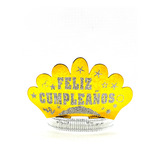 Dada® Corona Cintillo Feliz Cumpleaños Metalizado Brillo 3un