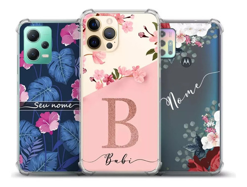 Capa Capinha Case Floral Pers. Escolha O Modelo Para Xiaomi