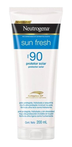 Protetor Solar Neutrogena Sun Fresh Loção Fps 90 200ml