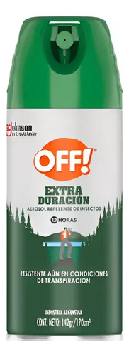 Repelente De Mosquitos Off! Verde Aerosol Extra Duración