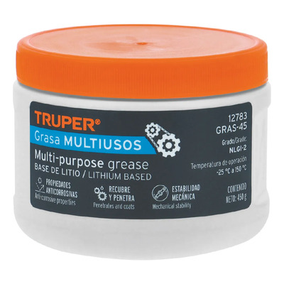 Grasa Lubricante Multiusos, Base Litio, 450 G, 12783