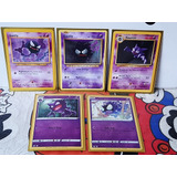 1 Gastly Del 2000,1 Hauter De 1999 + 3 Tarjetas Pokemon Tcg.