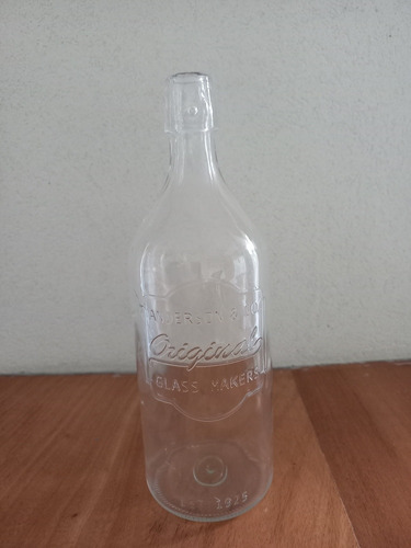 Botella Agua O Jugo De Vidrio Retro