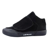 Zapatillas Airwalk Stone Negra Skate Urbana Cosida Reforzada