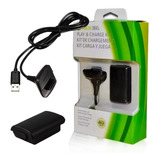 Bateria P/ Controle Xbox 360 + 1 Cabo Carregador 1.4m Voltag