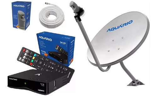 Kit Receptor Digital Satbox 9000 Antena 60cm Lnbf Cabo 5g