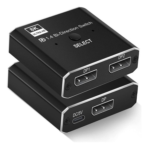 Switch Hdmi 8k 4k 120hz Bidireccional 2 Puertos Adaptador