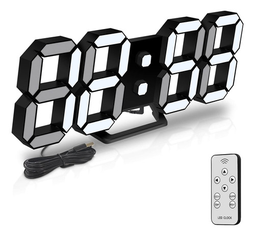 Deeyaple Reloj Despertador Digital Led 3d Pequeño Reloj De P