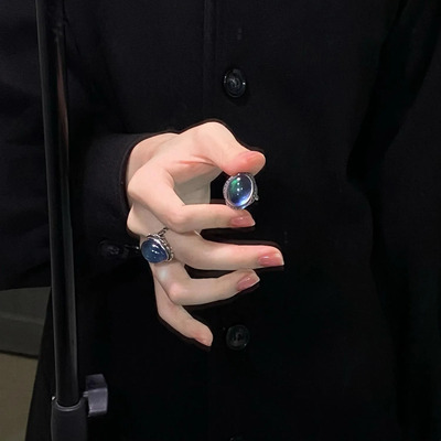 Rx Anillo Azul Marino, Diseño De Nicho Femenino, Lujo