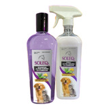 Shampoo Y Spray Anti Comezón 500 Ml C/u Soleq P Perro Y Gato
