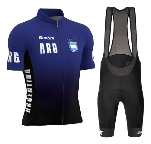 Conjunto Ciclismo Santini Jersey + Calza Tiradores Arg Avant