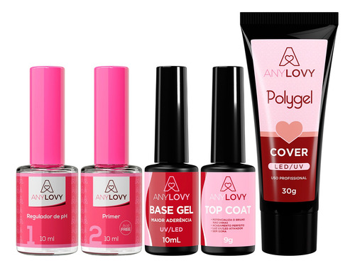 Kit Polygel Anylovy - Fácil Aplicação Molde F1