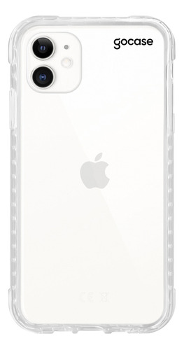 Capa Capinha Gocase P/ Todos iPhone - Clear Logo Black