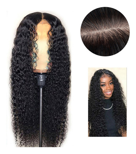 Peruca Lace Wig Cacheada Orgânico Premium Ondulada 68cm*