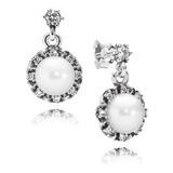 Aretes Pandora Gracia Eterna Perla Blanca Plata 925 Original