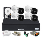 Kit 4 Cameras 1220 Full Hd, Dvr 4ch Intelbras, Hd Incluso