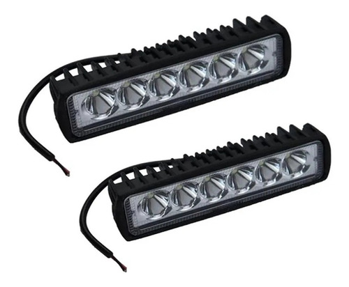 Pack 2 Foco Led Focos Neblineros Led Barra Led 4x4 18w/q055