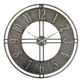 Reloj Analógico Industrial Elegante, Acabado De Metal Cepill