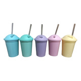 Vasos Milkshake Souvenir Eventos Infantiles X 35 Unidades