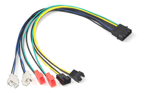 Cable Ide 4pin Molex 6 Puertos Ventilador 2pin 12v 7v 5v