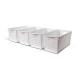 Organizador Rectangular Calado Plastico X4 U Colombraro