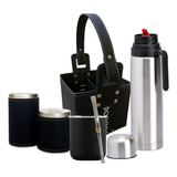 Equipo Set Matero Completo Termo Mate Latas Y Canasta Matera