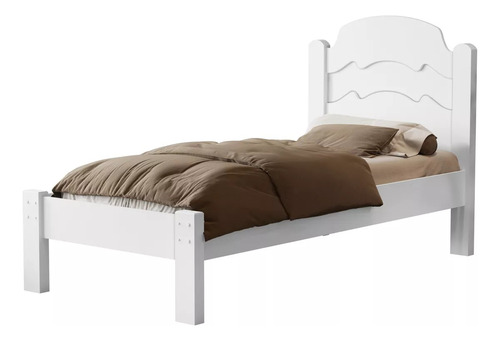 Cama De Solteiro Iris Resistente Em Madeira Mdf Frete Gratis