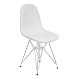 Cadeira Charles Eames Botonê Eiffel Base Metal Cromado