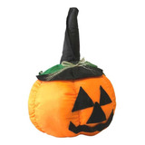 Peso De Porta Enfeite Abóbora Com Chapéu Decoração Halloween
