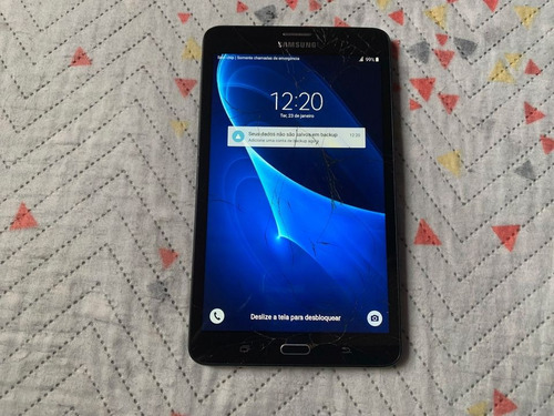 Tablet Samsung Sm T285m 4g, Com Tela Trincada E Funcionando!