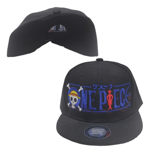 Gorra Bordada Ajustable De Visera Plana One Piece