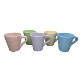 15 Tazas Cónicas Color Surtidas Negras Rosas Celestes Lilas,