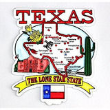 Elementos Del Estado De Texas Mapa Nevera Imán De Colección 