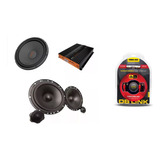 Kit Subwoofer Stage122d+amplificador+set De Medios Y Cables