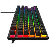 Teclado Gamer Hyperx Alloy Origins Core Qwerty Blue Português Brasil Cor Preto Com Luz Rgb