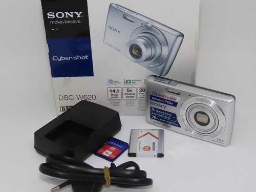 Câmera Digital Sony Cyber-shot Dsc-w620 14.1mp - Prata