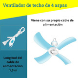 B Mini Ventiladores De Techo Economico 4 Aspas Silencioso