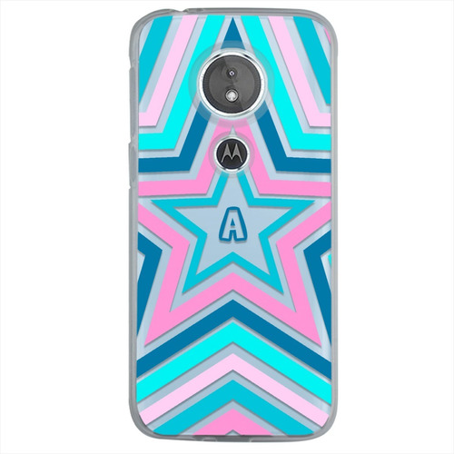 Funda Para Motorola Estrellas Personalizada Con Tu Inicial