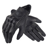 Guantes Cuero Moto Custom Old School Retro Harley A