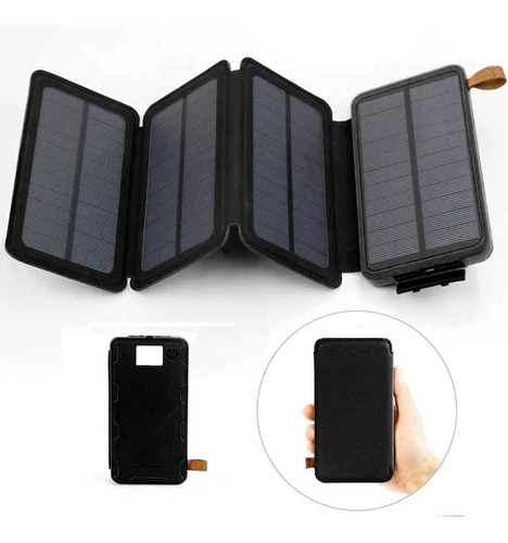 Power Bank Cargador Usb Batería Externa Panel Solar 20000mah