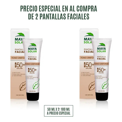 Bloqueador Solar Facial Fps50 (pantalla Mineral) 2 Piezas | MercadoLibre
