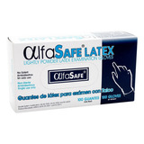 Guante Alfasafe De Latex Caja X 100 Und. Color Blanco Talla L