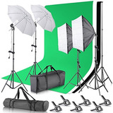 Kit Luces 800w Estudio Fotografía Vídeo Neewer 3colores 550k