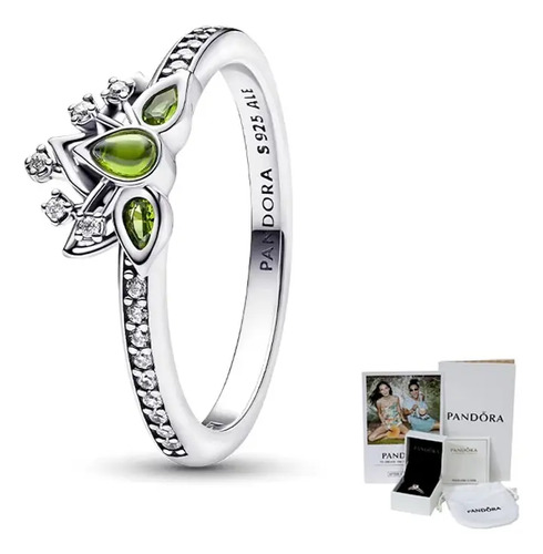 Anillo Solitario Pandora 925 Silver Disney Corona Tiana