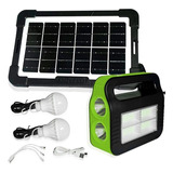 Kit Solar De Emergencia Camping Usb 3 Ampolletas Power Bank