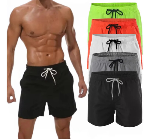 Traje De Baño De Pantalones Cortos Playa Casual Para Hombre