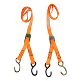 Sujeta Motos Set (tie Downs) Naranja 1.42 Mts