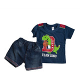 Conjunto De Remera M. C. C/ Short De Jeans