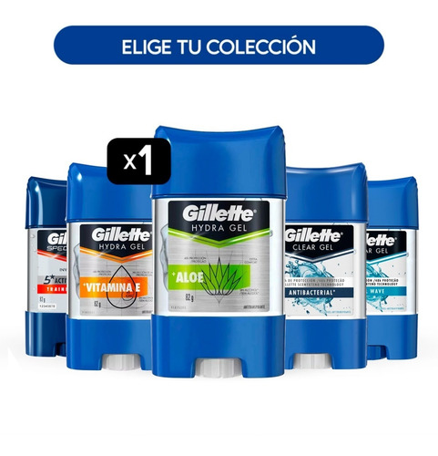 Gel Antitranspirante Gillette 82 Gr - Colección Completa